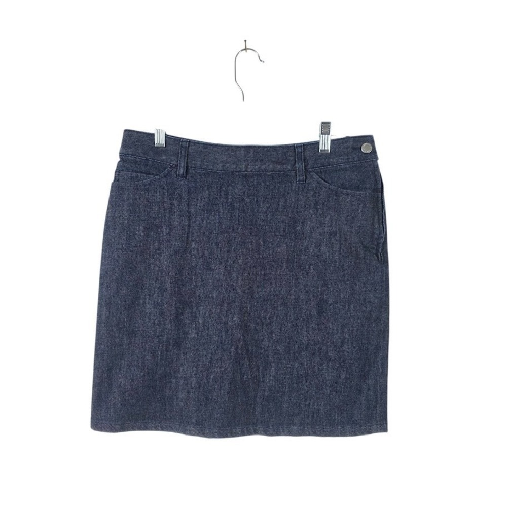 Banana Republic Denim Skirt Women Blue Stretch Dark Wash Western Cowgirl 10